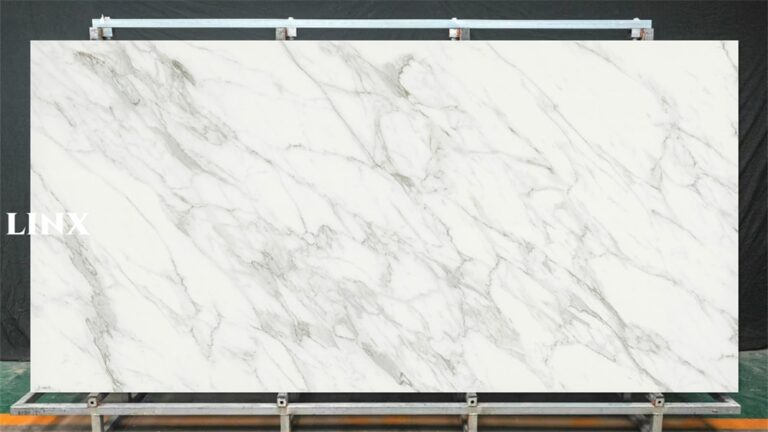 LXG03 Hua White Sintered Stone Feature Linx Surfaces
