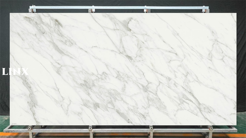 LXG03 Hua White Sintered Stone Feature Linx Surfaces