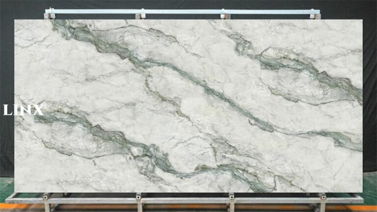 LXG322 Wander Blue Sintered Stone Feature Linx Surfaces