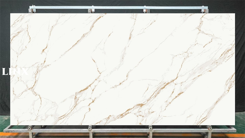 LXG81 Sofitel Gold Sintered Stone Feature Linx Surfaces
