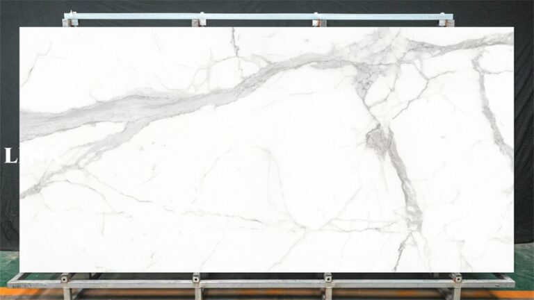 LXG92 Royal Calacatta Sintered Stone Feature Linx Surfaces