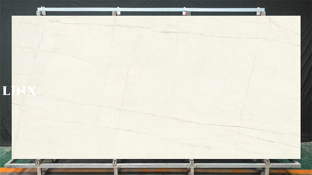LXN88 Venus White Sintered Stone Feature Linx Surfaces