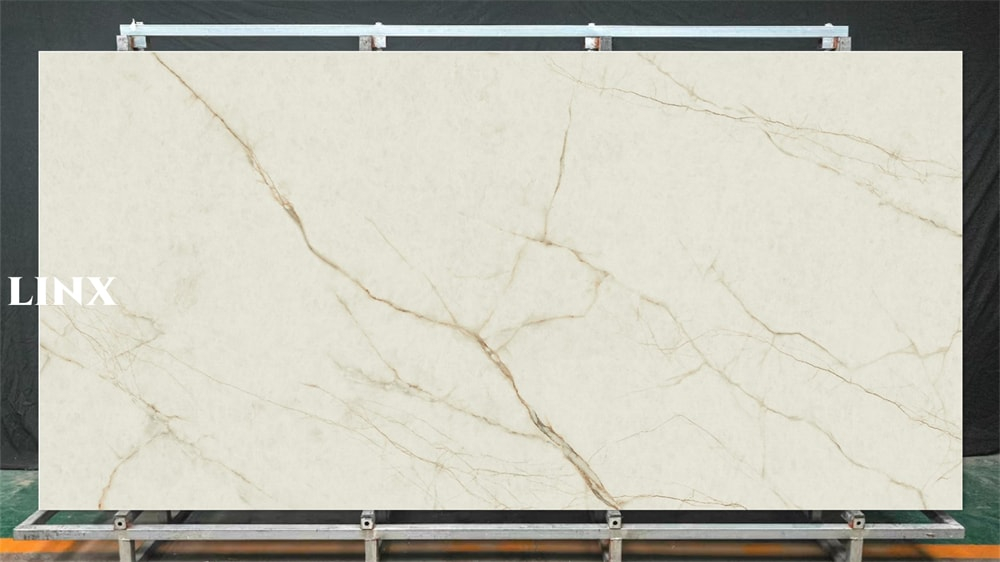 LXN89 Gold Silk Sintered Stone Feature Linx Surfaces