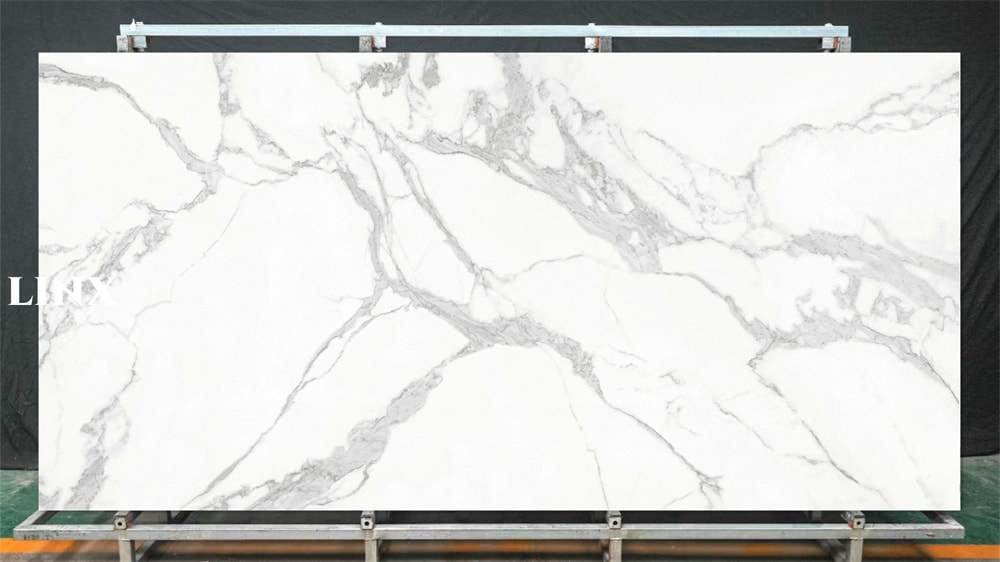 LXX53 Kata White Sintered Stone Feature Linx Surfaces