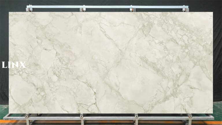 LXX67 Calacatta Ash Sintered Stone Feature Linx Surfaces