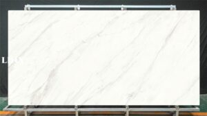 LXX69 Glacier White Sintered Stone Feature Linx Surfaces