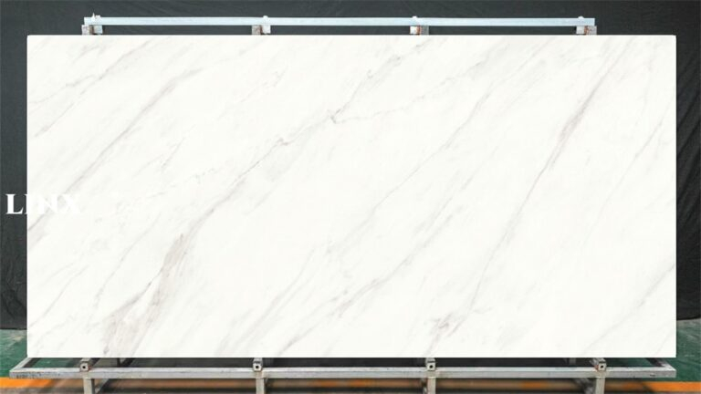 LXX69 Glacier White Sintered Stone Feature Linx Surfaces