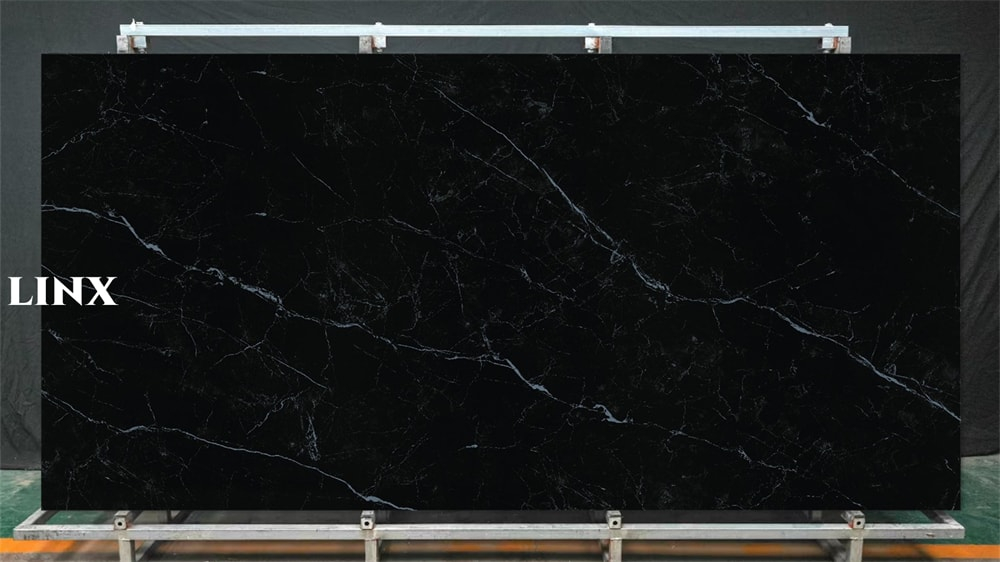 LXX77 Shakespeare Black Sintered Stone Feature Linx Surfaces