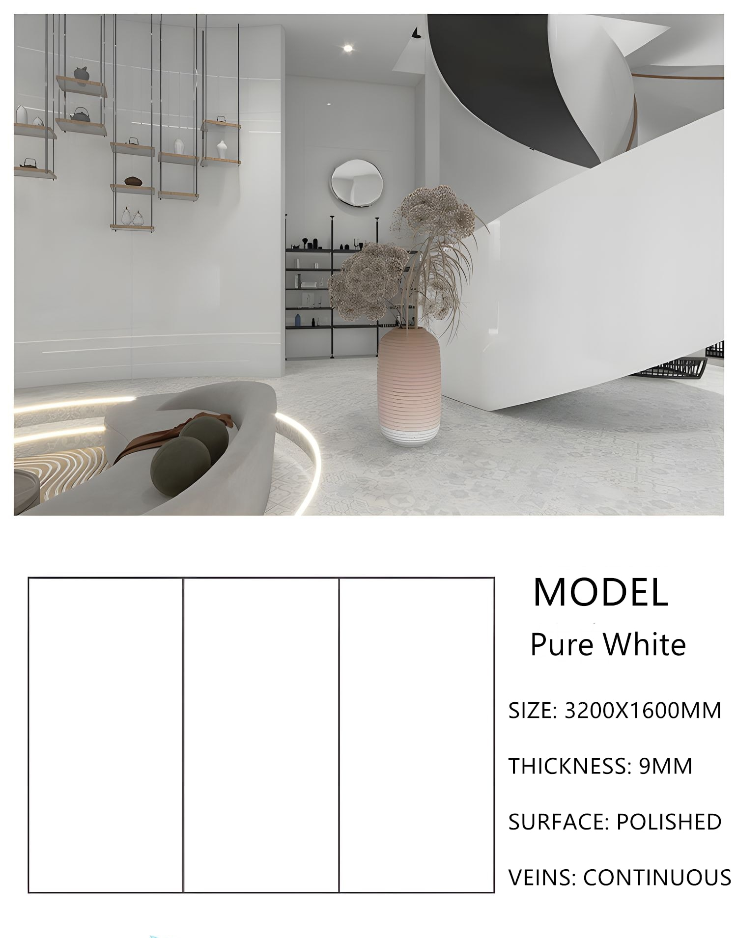 1. Sintered Stone Pure White