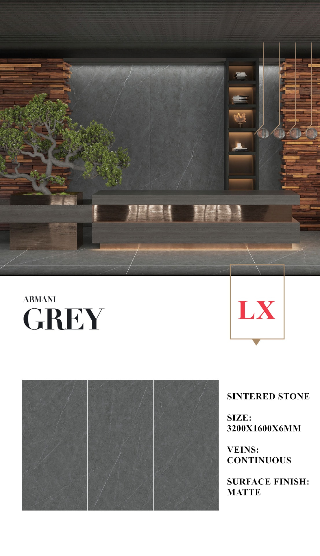 13. Armani Grey 6mm Matte