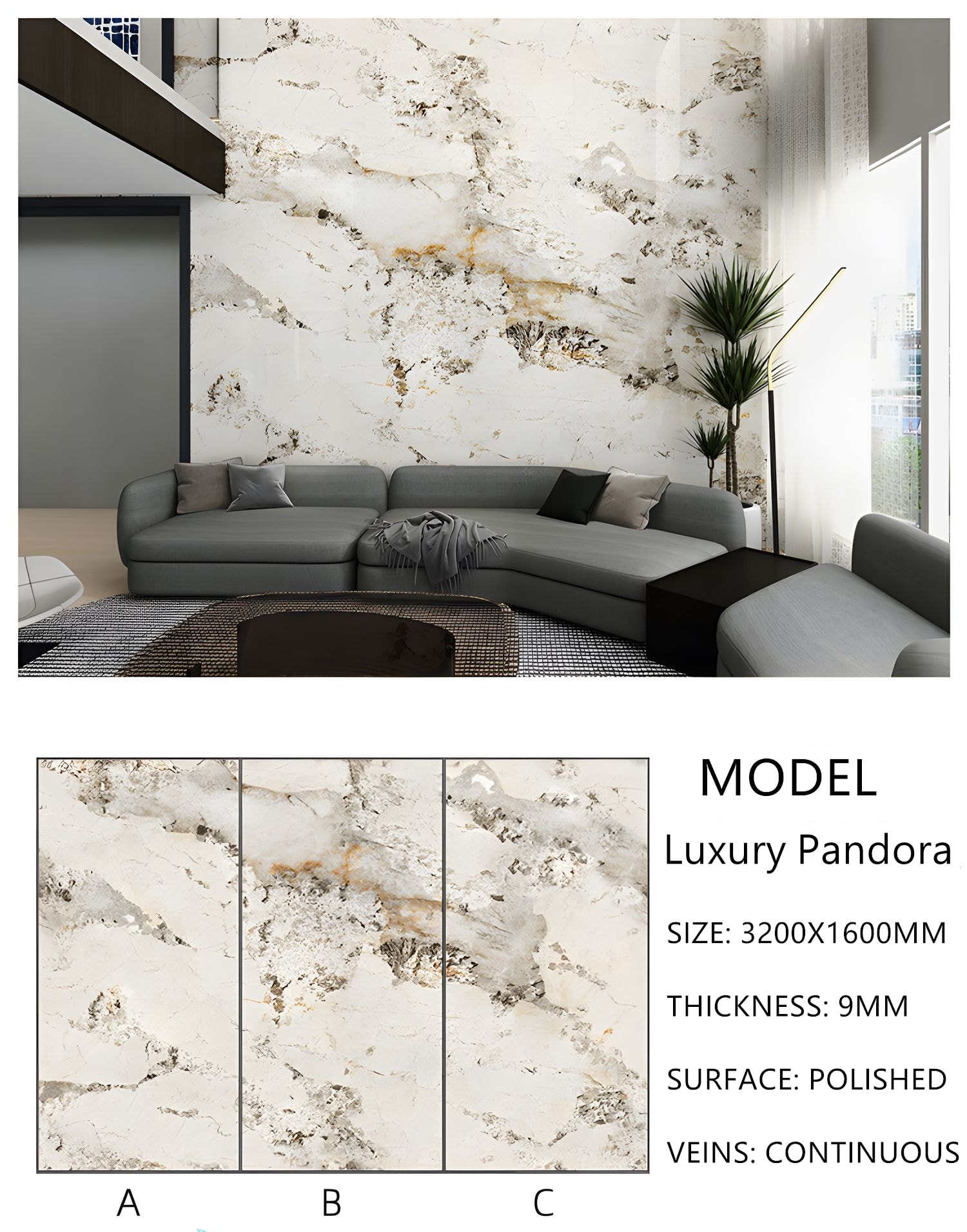 19. Sintered Stone Luxury Pandora