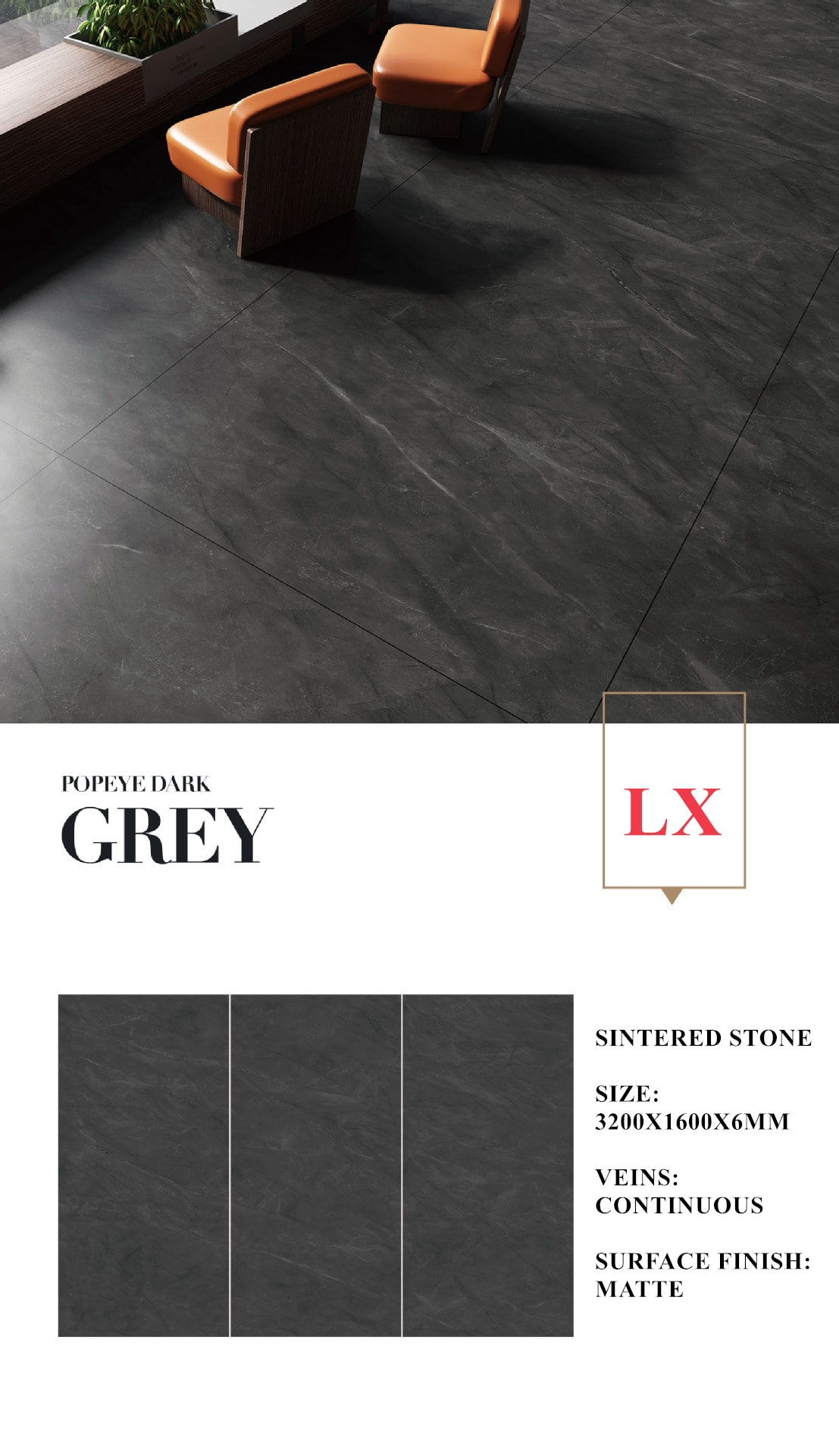 2. Popeye Dark Grey 6mm Matte