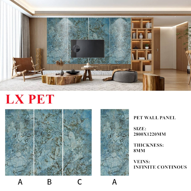 25. Emerald Blue PET 8mm Wall Panel Linx Surfaces