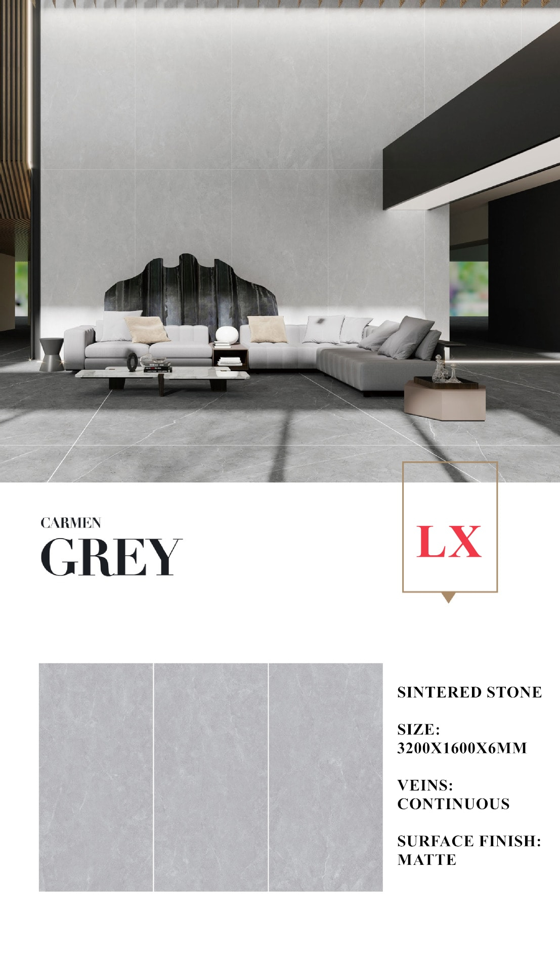 9. Carmen Grey 6mm Matte