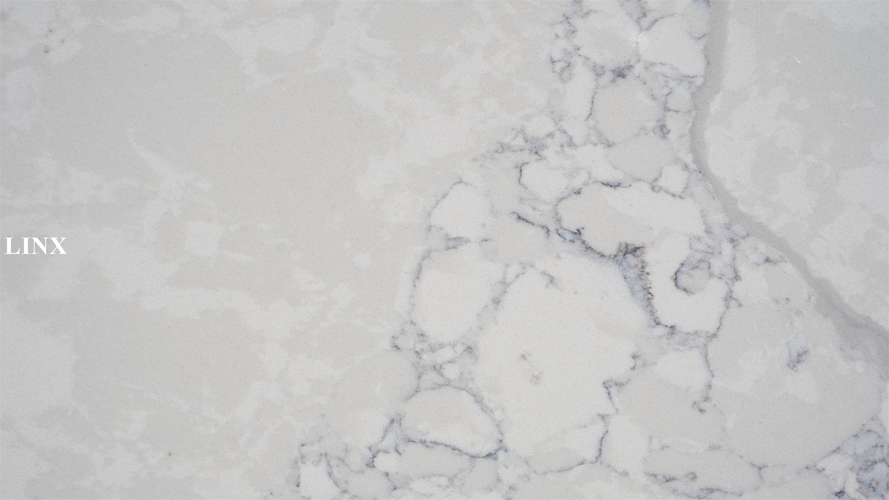 LX1016 CALACATTA QUARTZ STONE CLOSE UP 3 LINX SURFACES