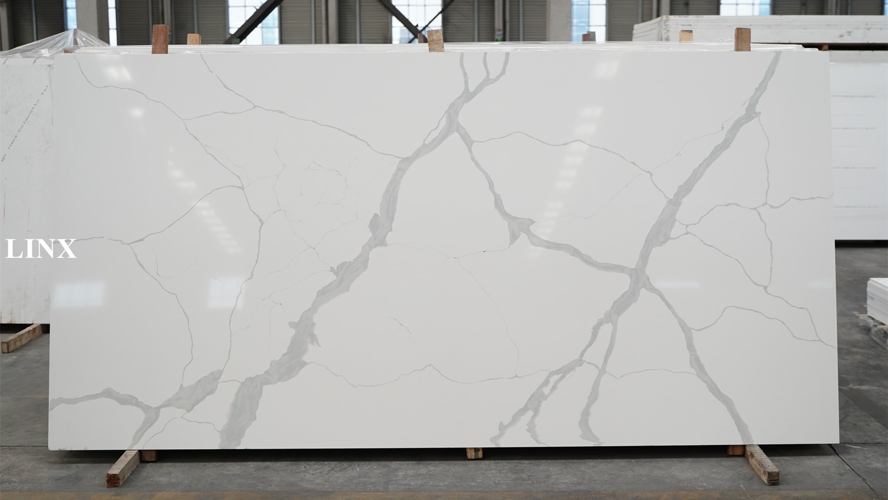 LX1040 Calacatta White Quartz Stone Linx Surfaces