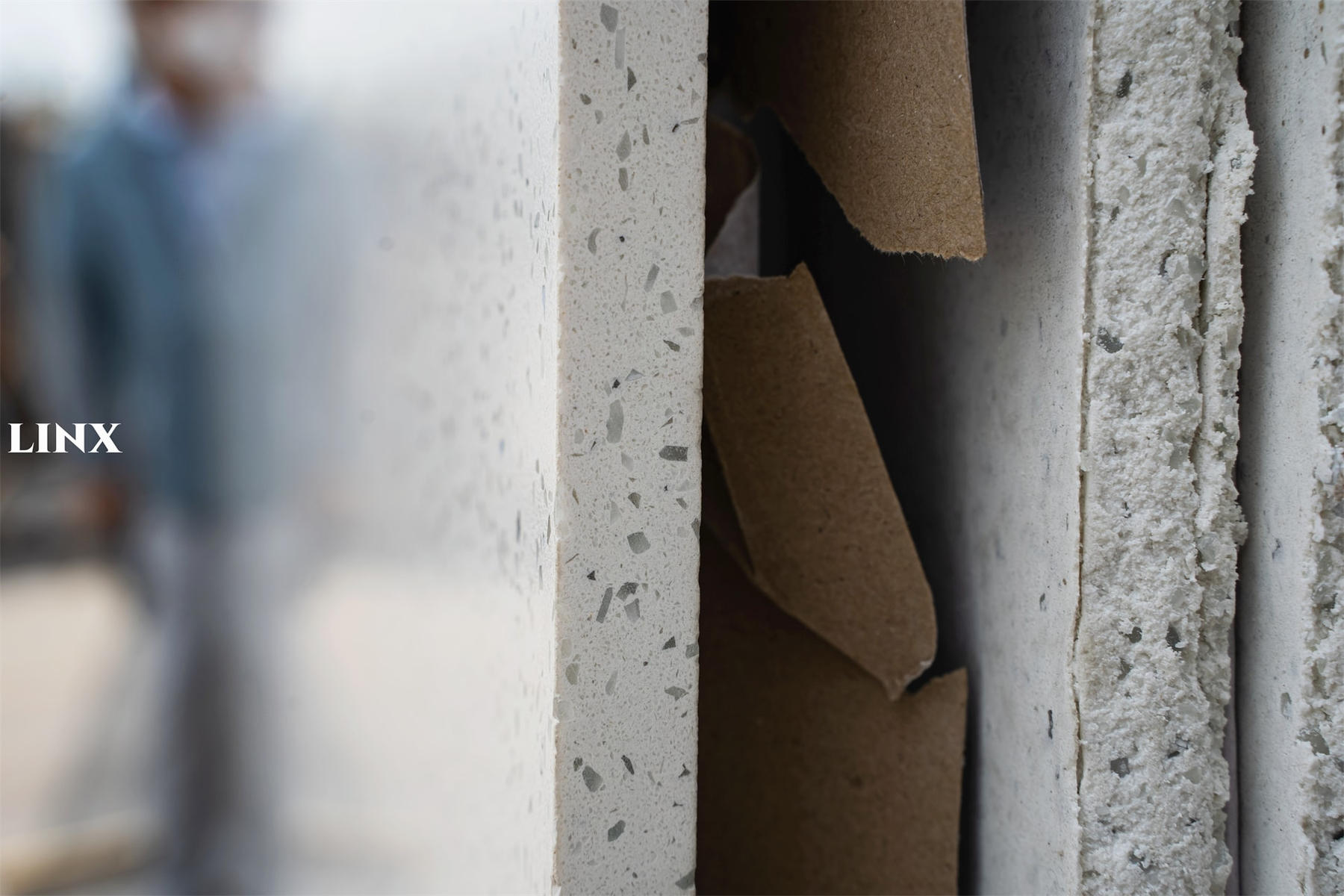 LX1200 SPARKLE WHITE QUARTZ STONE CLOSE UP 6 LINX SURFACES