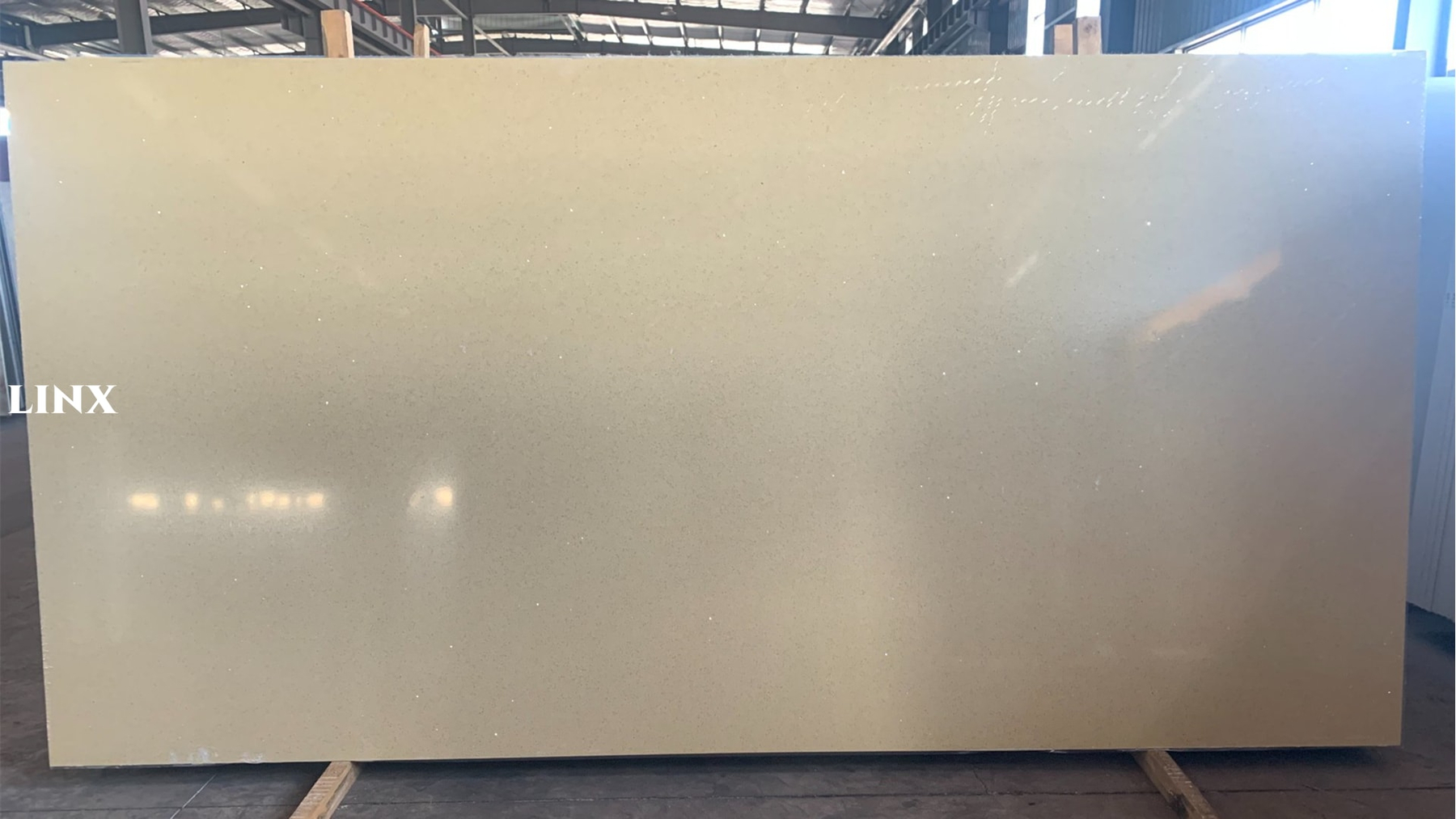 LX1202 SPARKLE BEIGE QUARTZ STONE LINX SURFACES