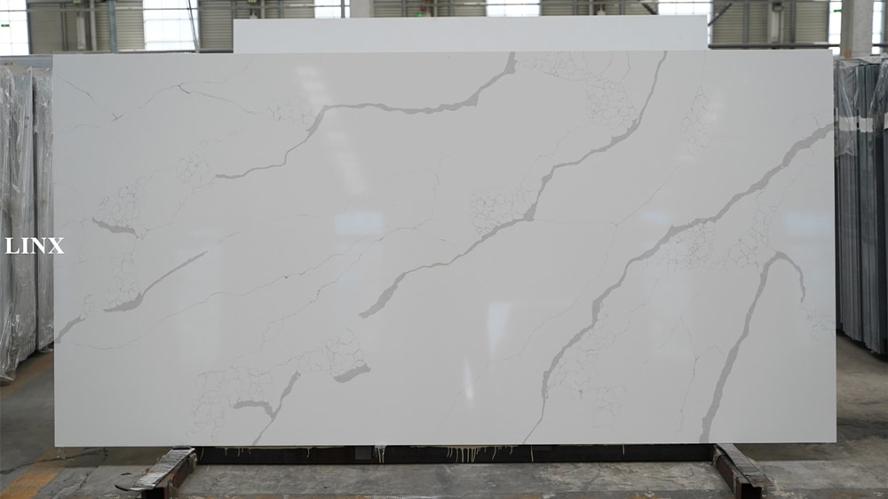 LX6016 Calacatta White Quartz Stone Feature Linx Surfaces