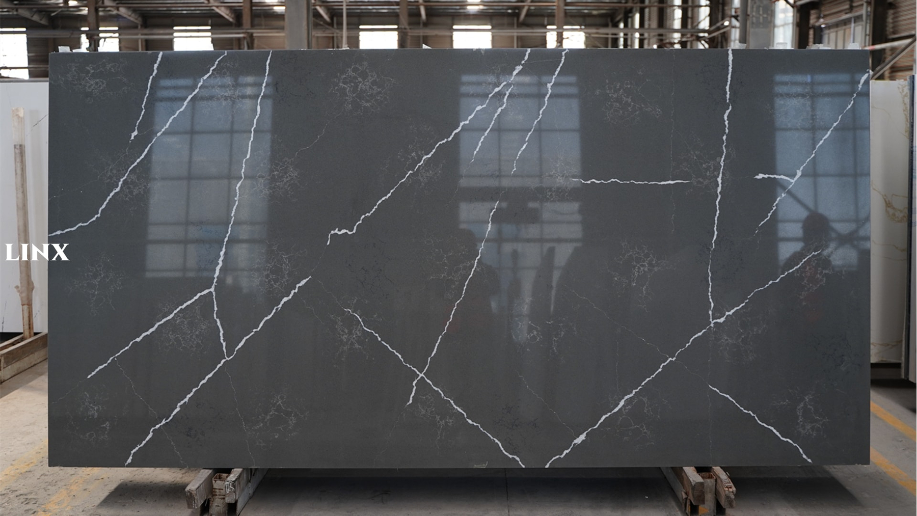 LX6059 CALACATTA GREY QUARTZ STONE LINX SURFACES