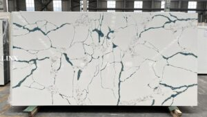 LX6753 Calacatta White Quartz Stone Feature Linx Surfaces