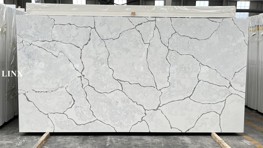 LX6780 Calacatta White Quartz Stone Feature Linx Surfaces