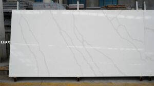 LX6824 CALACATTA WHITE QUARTZ STONE FEATURE LINX SURFACES