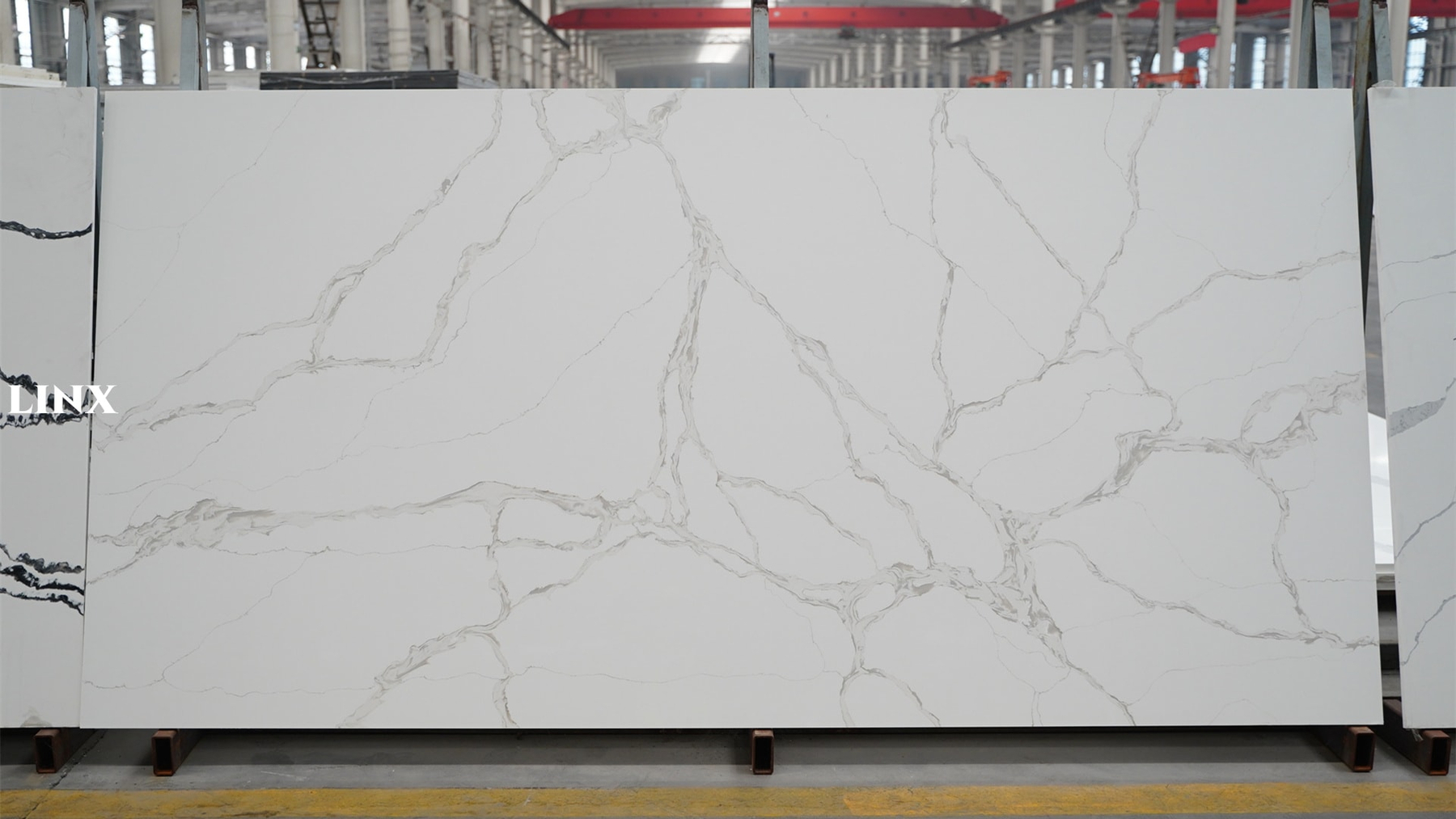 LX6828 CALACATTA WHITE QUARTZ STONE LINX SURFACES