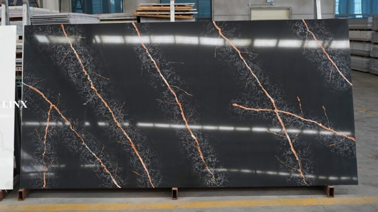 LX6829 Calacatta White Quartz Stone Feature Linx Surfaces