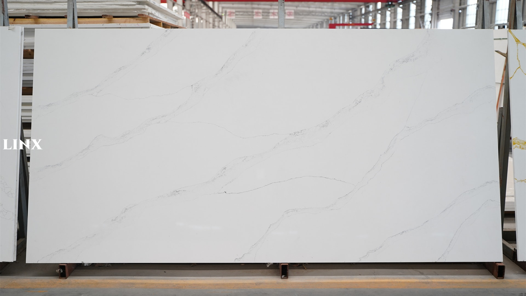 LX6836 CALACATTA WHITE QUARTZ STONE LINX SURFACES