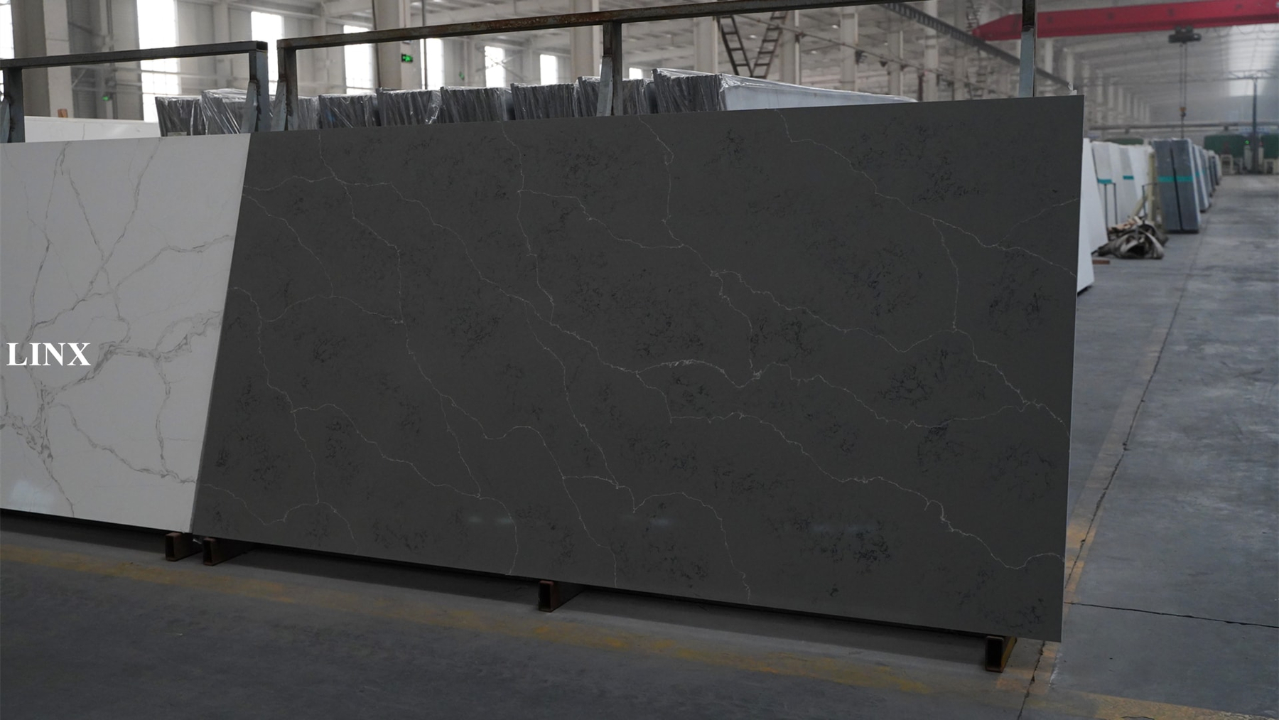 LX6845 Calacatta Grey Quartz Stone 2 Linx Surfaces