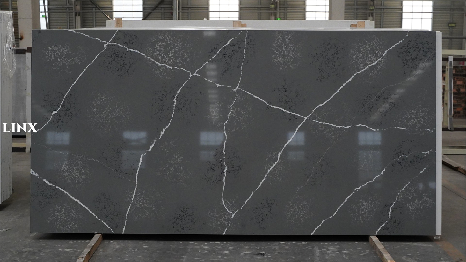 LX6871 CALACATTA GREY QUARTZ STONE LINX SURFACES