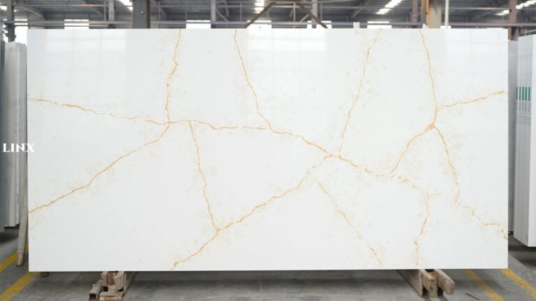 LX8109 CALACATTA GOLD QUARTZ STONE FEATURE LINX SURFACES
