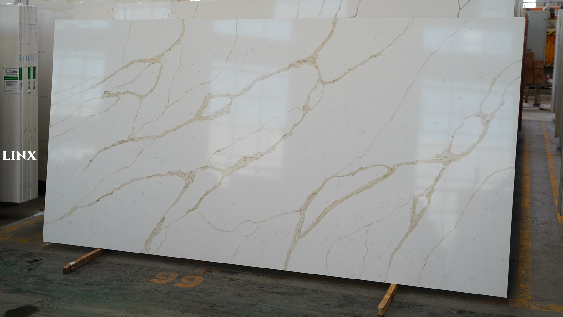 LX8165 CALCATTA GOLD QUARTZ STONE 2 LINX SURFACES