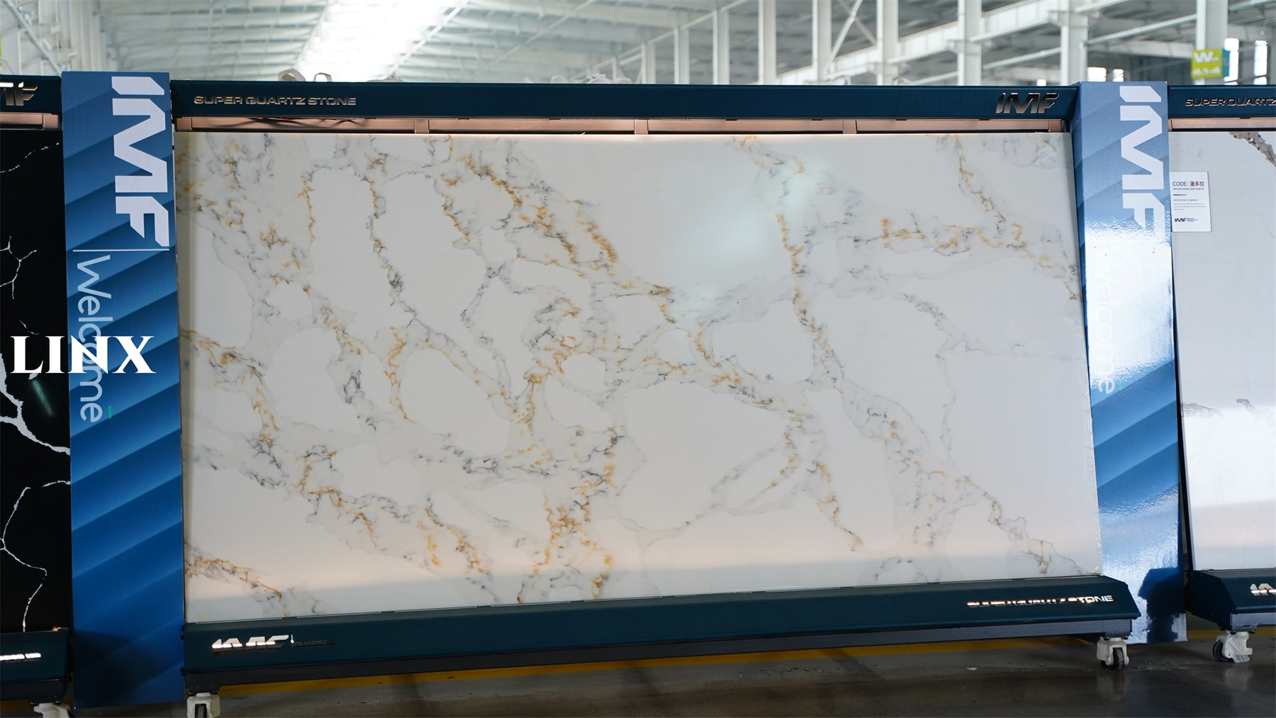 LX9002 TRANSPARENT GOLD QUARTZ STONE 1 LINX SURFACES