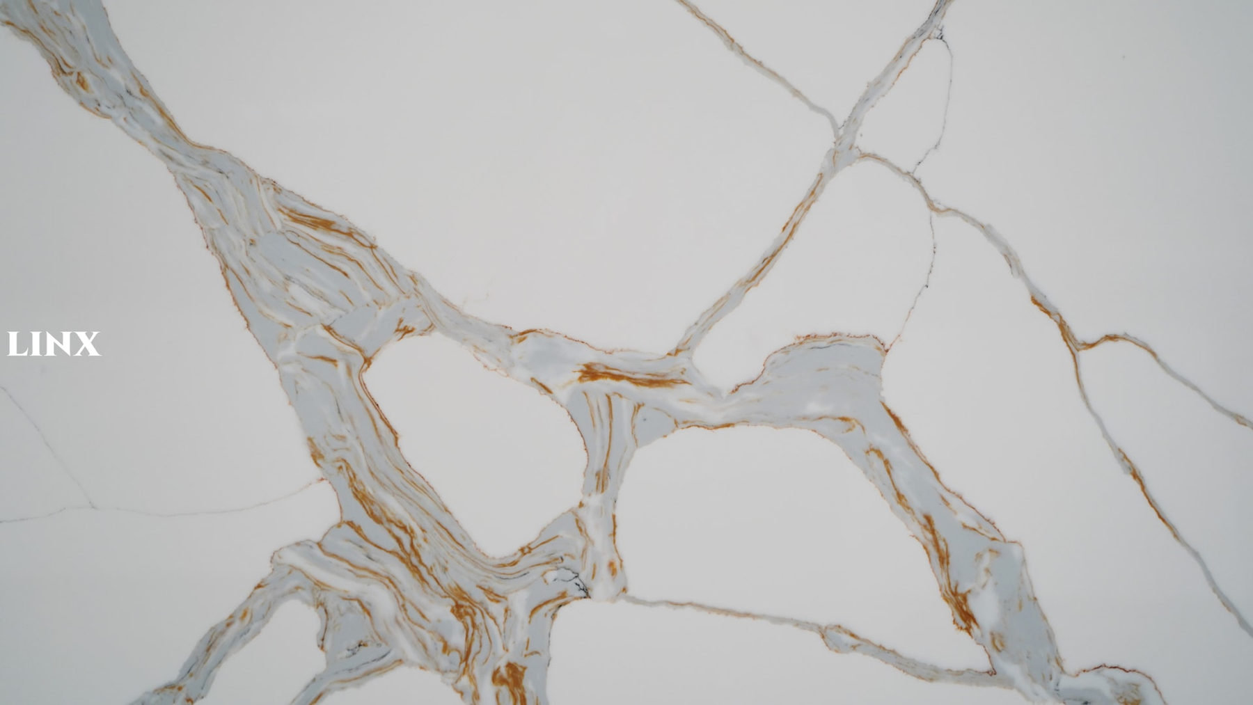 LX9006 CALACATTA GOLD QUARTZ STONE CLOSE UP 2 LINX SURFACES