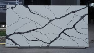 LX9019 CALACATTA QUARTZ STONE FEATURE LINX SURFACES