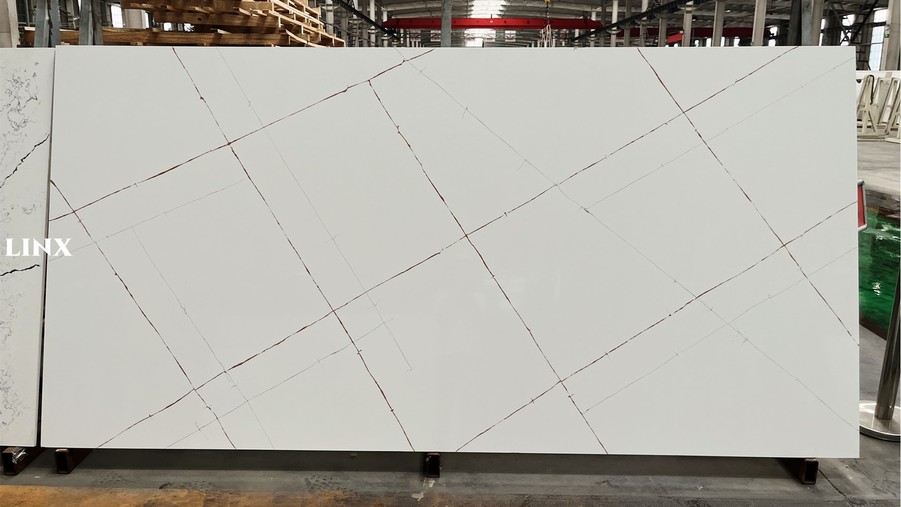 LX9023 CALACATTA WHITE QUARTZ STONE LINX SURFACES