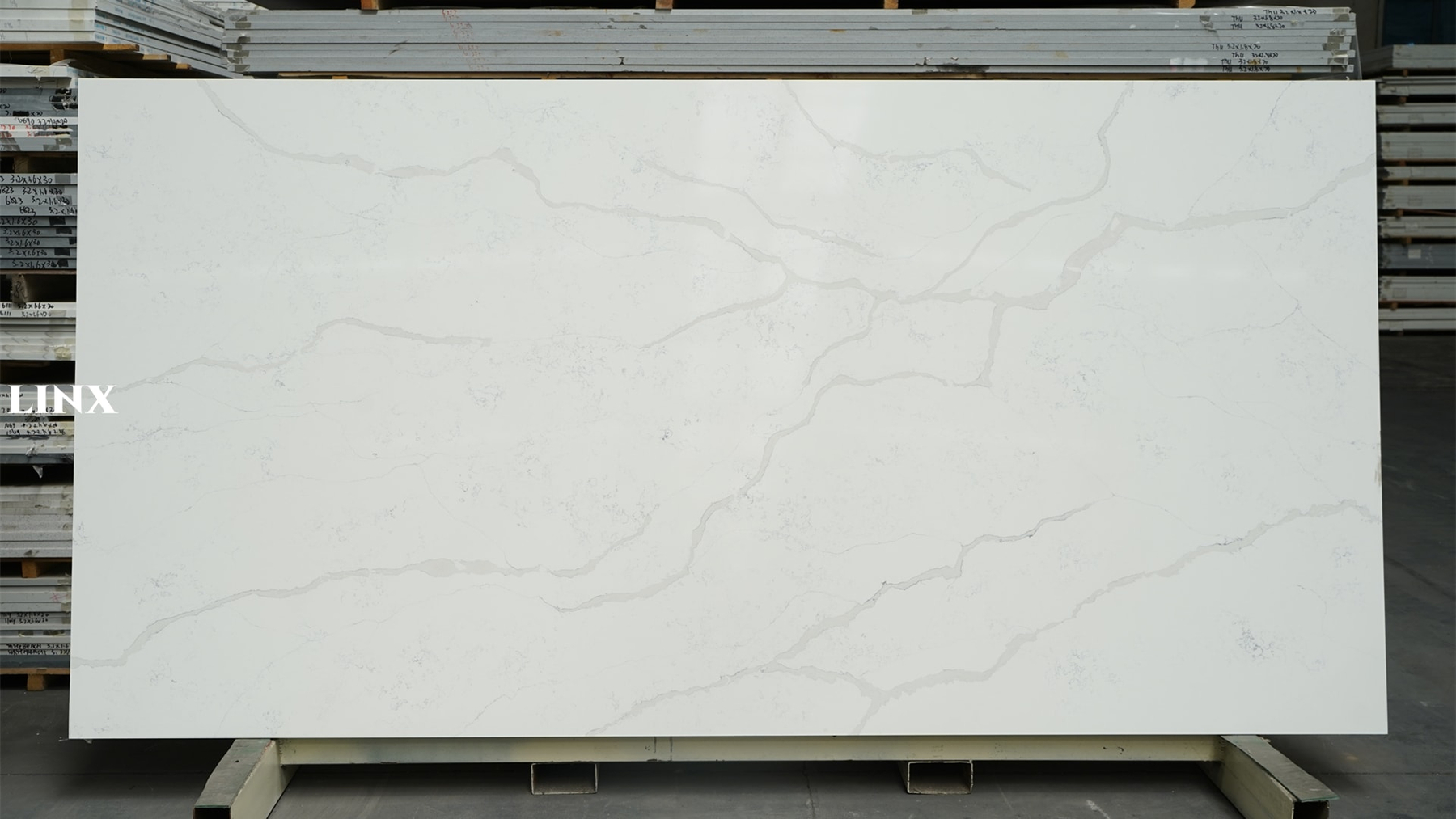 LX9030 CALACATTA WHITE QUARTZ STONE LINX SURFACES