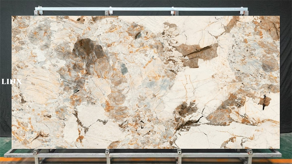 LXG219 Pulpis Gold Sintered Stone Feature Linx Surfaces