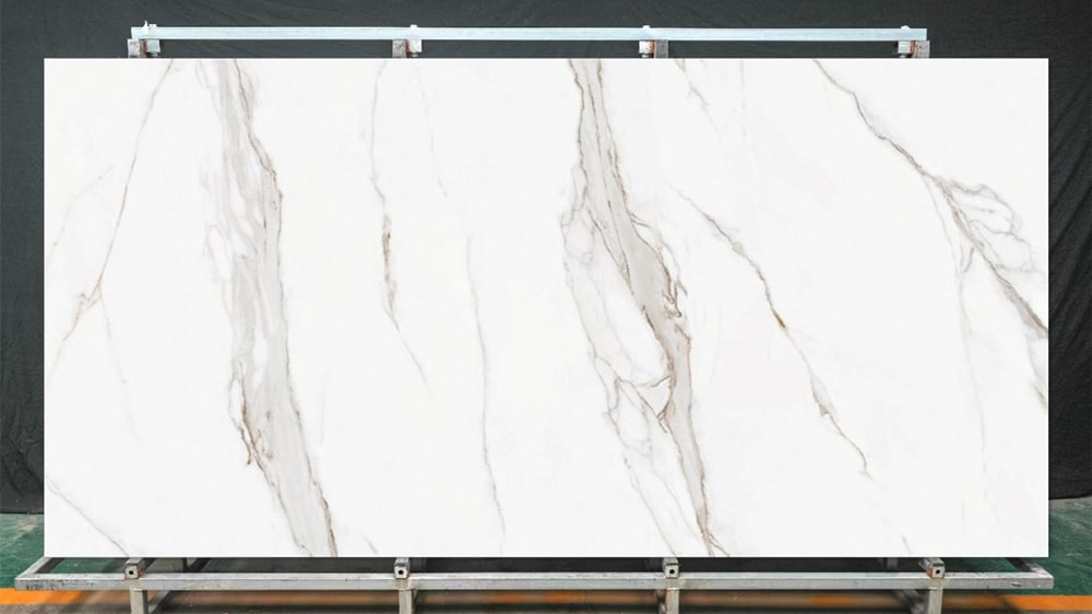 LXG23 Alpine White Sintered Stone Feature Linx Surfaces