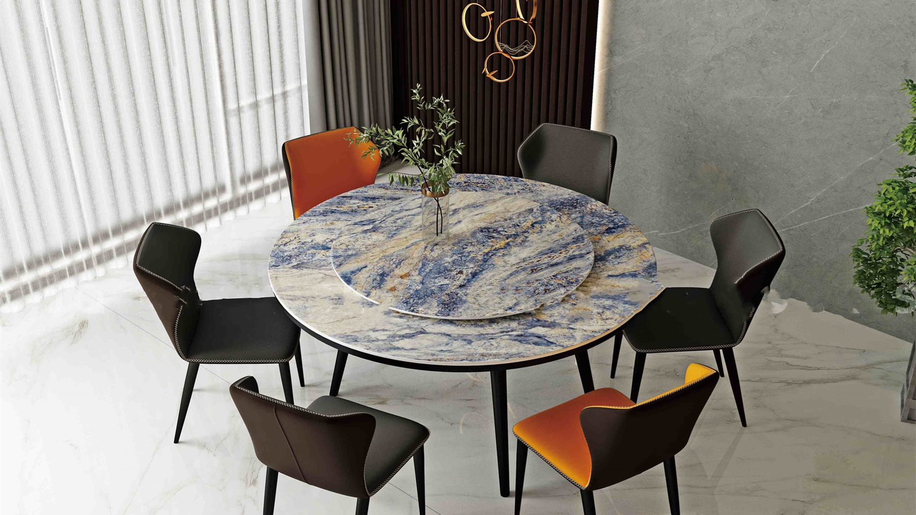 LXG233 Blue Wanaka Effect Sintered Stone Linx Surfaces