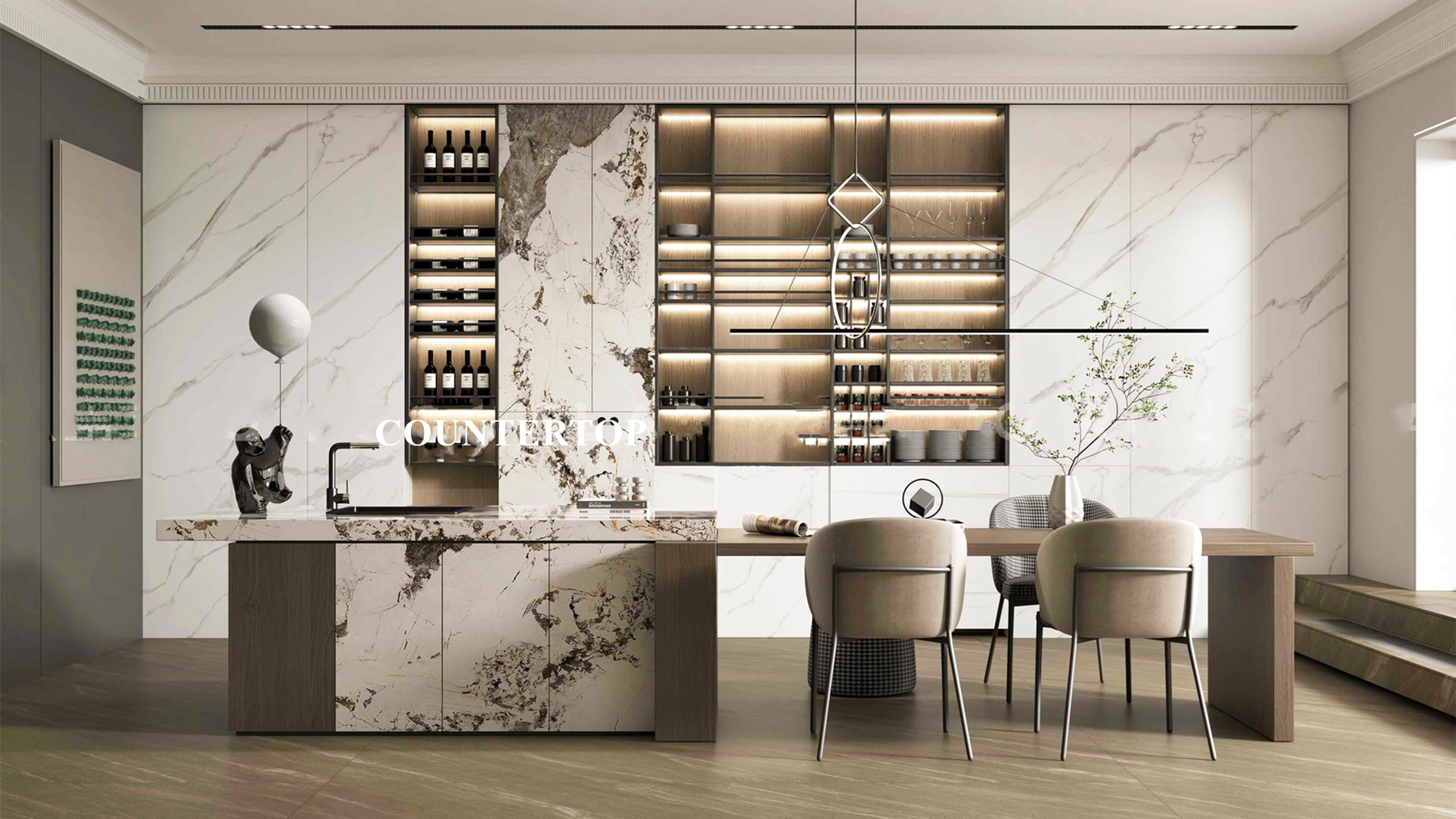 LXG46 Pandora Effect Sintered Stone Linx Surfaces