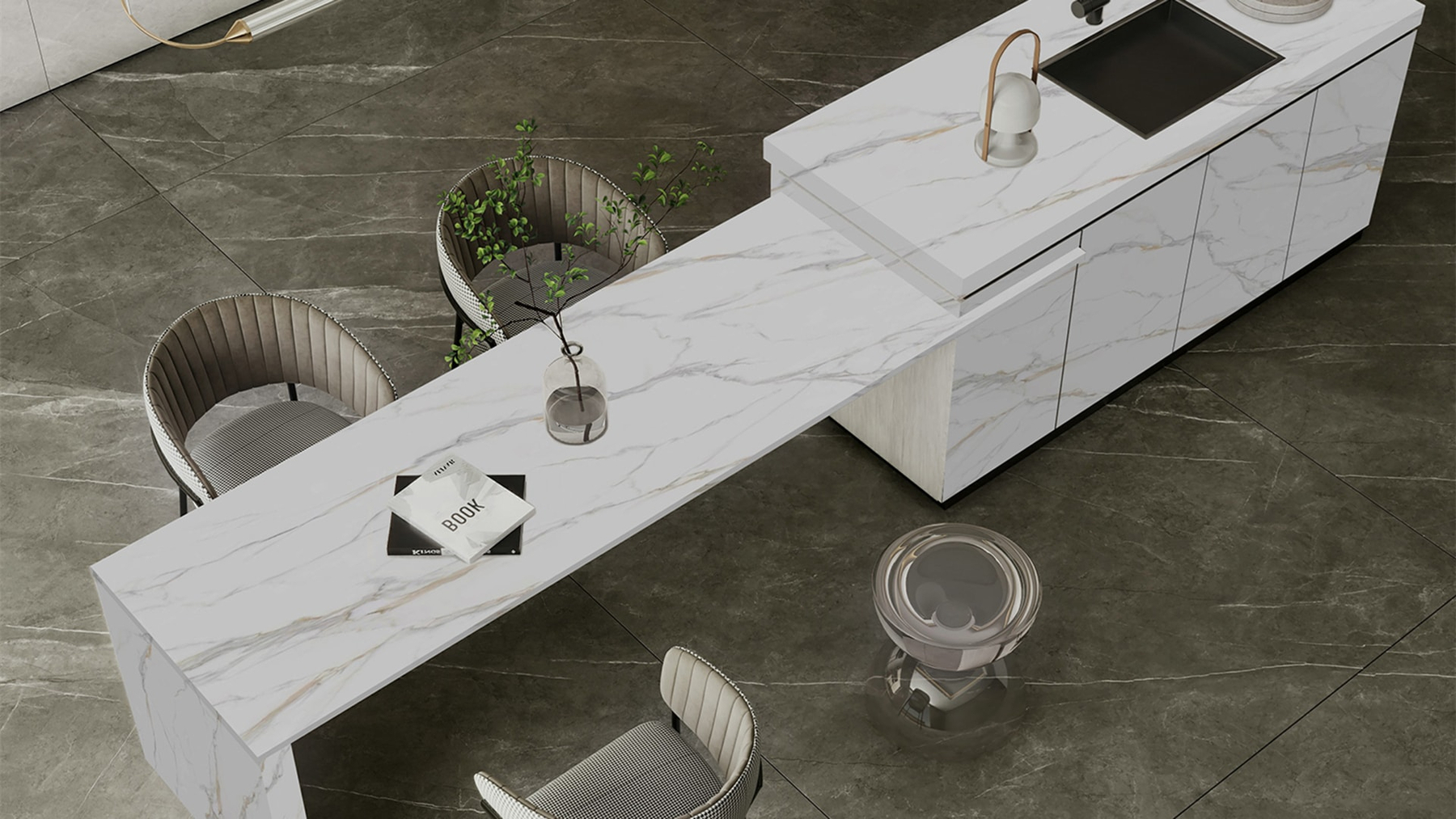 LXG666 Louiskin Gold Effect Sintered Stone Linx Surfaces