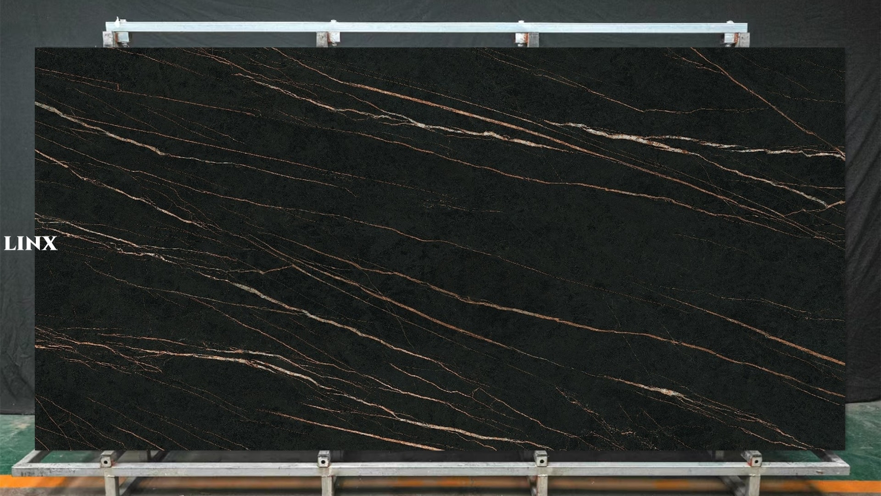 LXG71 Sharon Black Sintered Stone Main Linx Surfaces