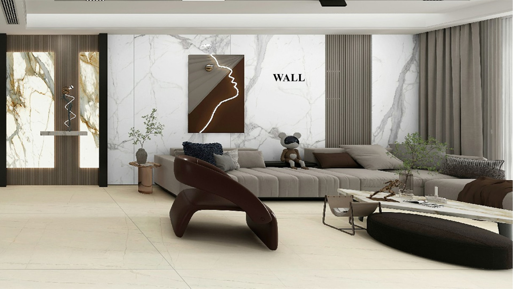 LXG92 Royal Calacatta Effect Sintered Stone Linx Surfaces