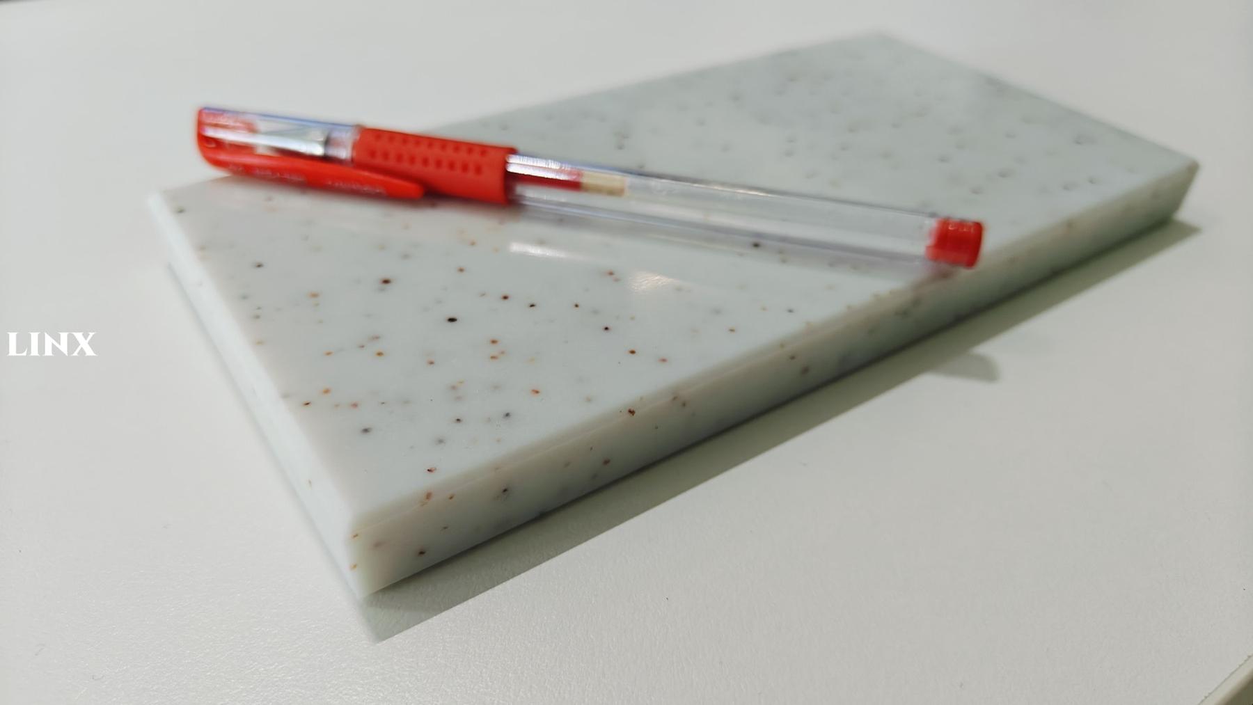 LXM017 WHITE TREASURE JADE STONE SAMPLE - LINX SURFACES