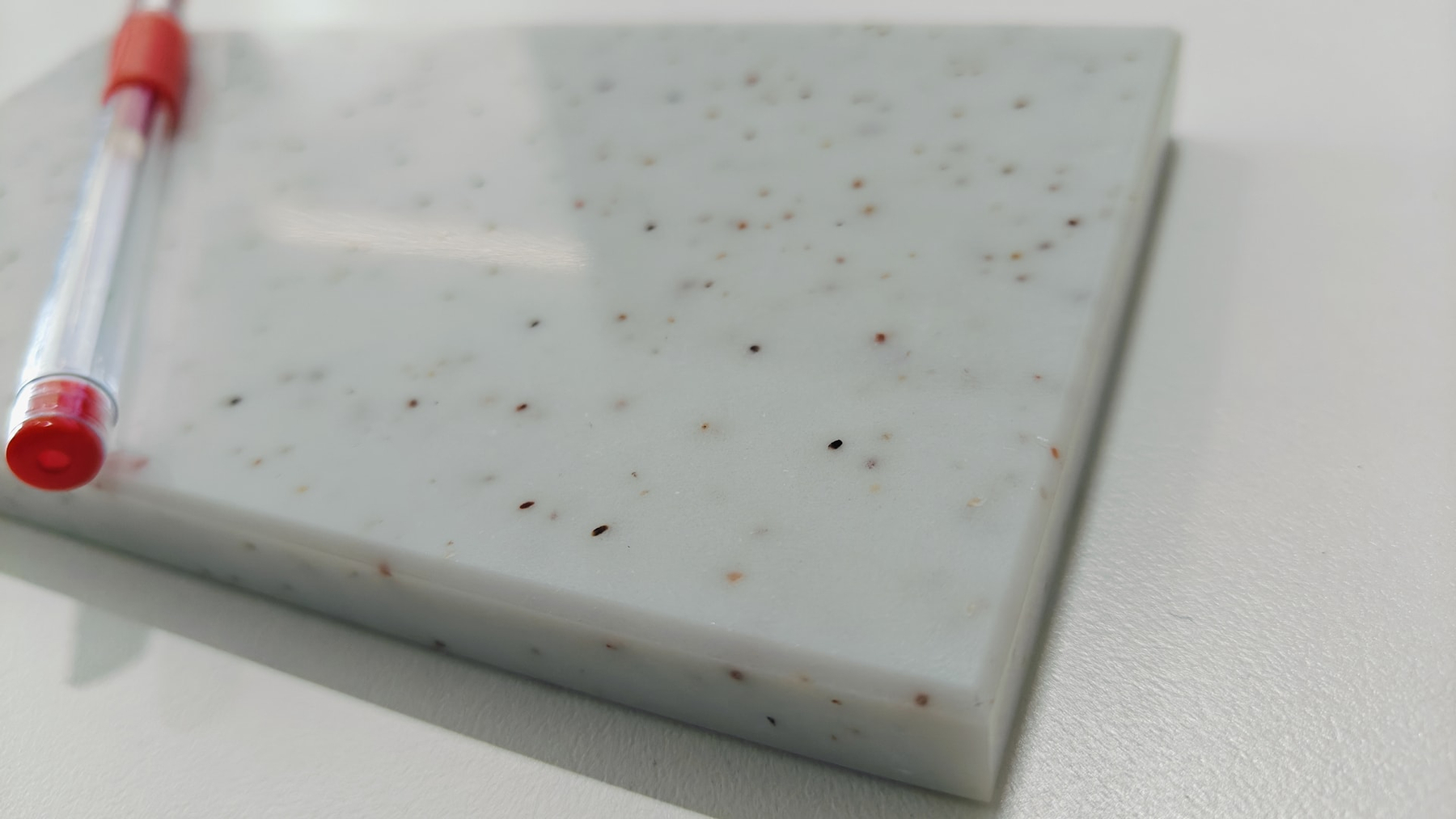 LXM017 WHITE TREASURE JADE STONE SAMPLE3 FOR COUNTERTOPS - LINX SURFACES