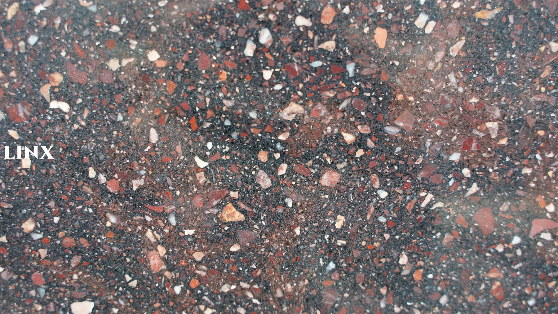 LXM9001 CHOCOLATE IMPRINT JADE STONE CLOSE UP FOR COUNTERTOPS LINX SURFACES