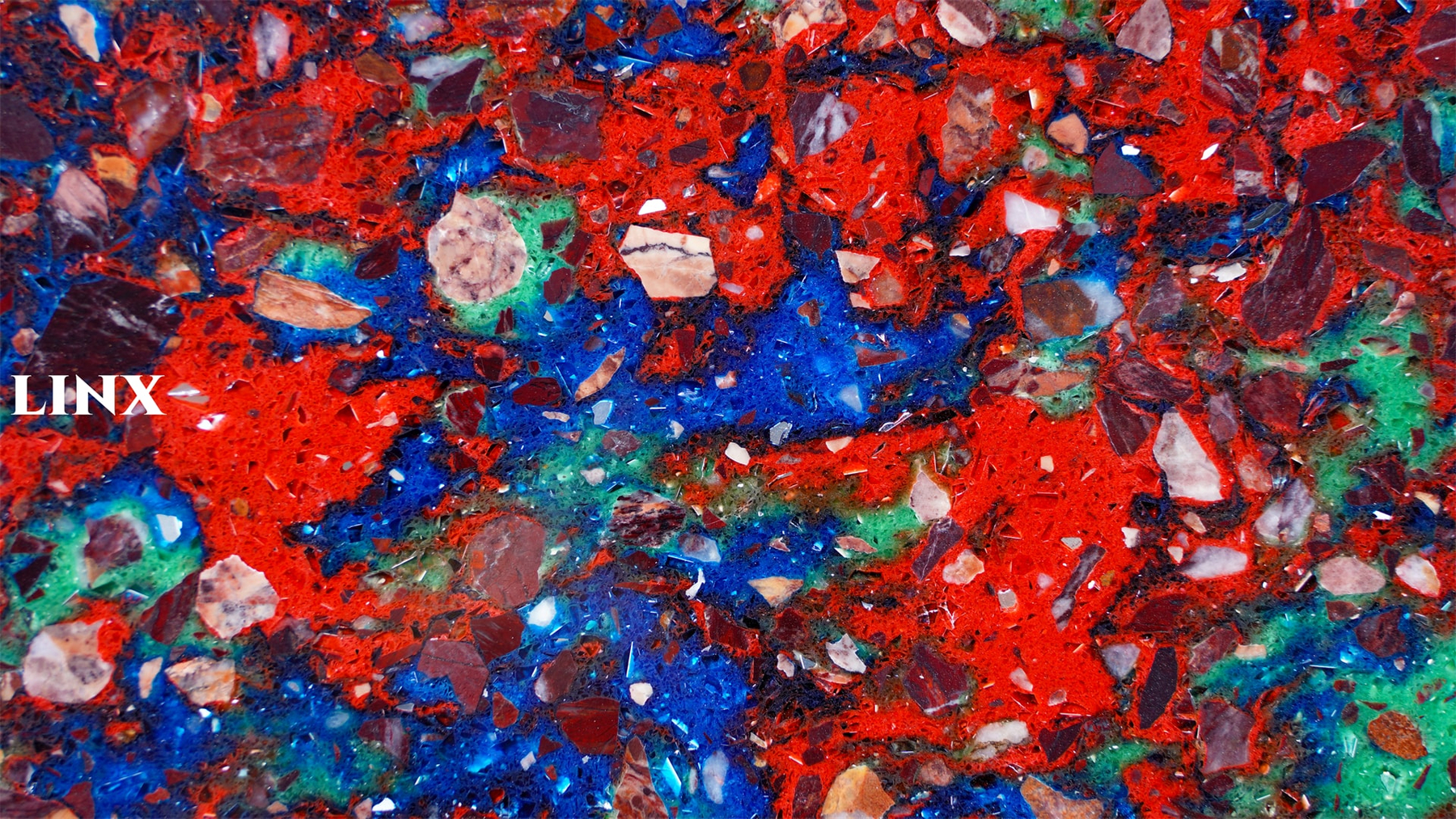 LXM9003 RED BLOSSOM JADE STONE CLOSE UP FOR COUNTERTOPS 6 LINX SURFACES